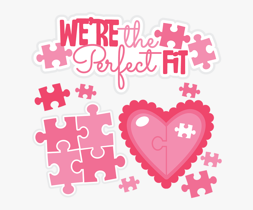 We"re The Perfect Fit Svg Cutting Files Valentines - Heart, HD Png Download, Free Download