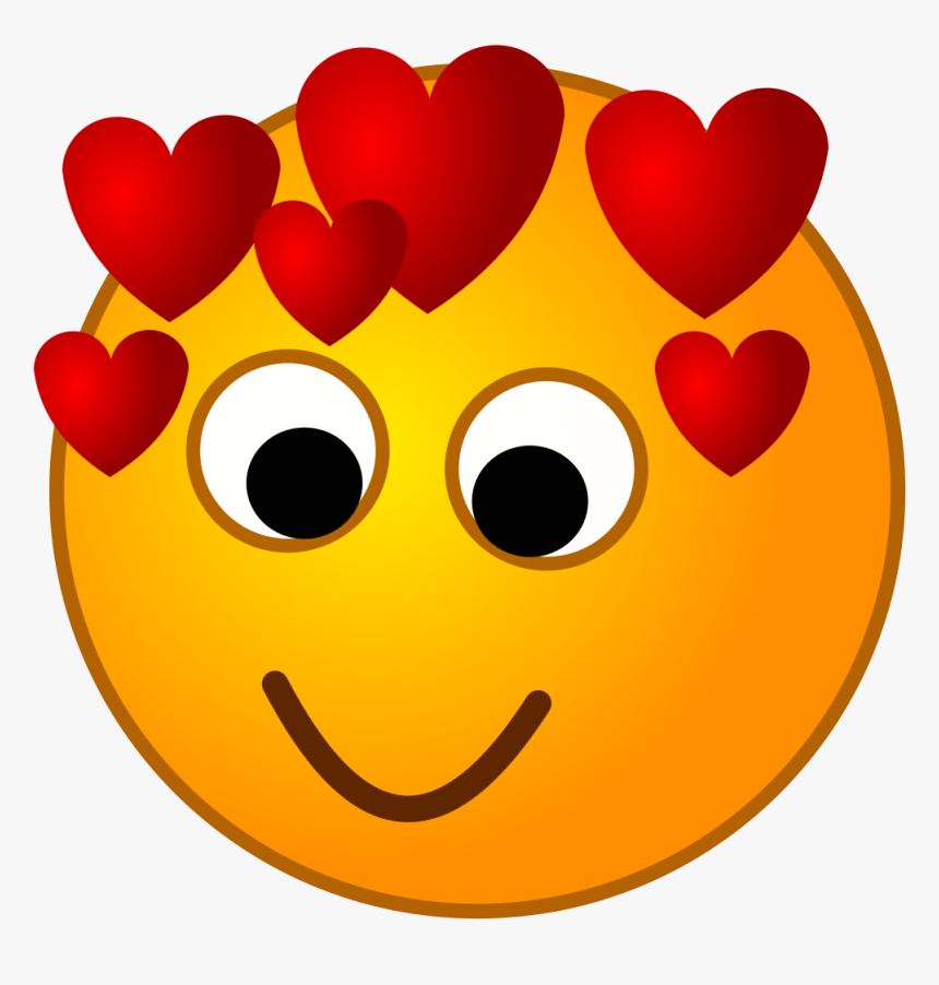 File - Smirc-love - Svg - Amor Imagen De Un Emoji Feliz - Love Smilies, HD Png Download, Free Download