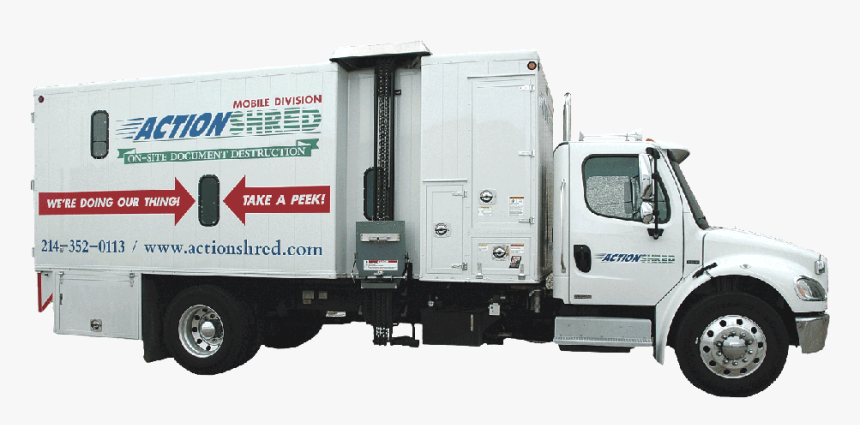 Mobile Shredding Truck - Paper Shredder Truck, HD Png Download, Free Download