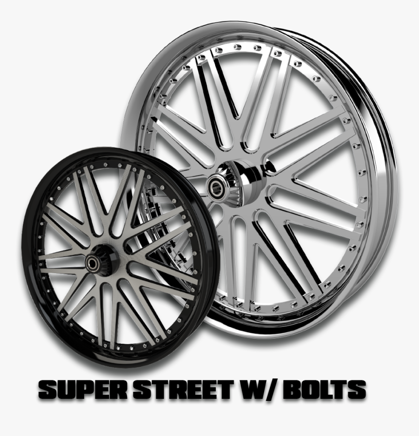 Super Street With Bolts Custom Motorcycle Wheels - Tread, HD Png Download, Free Download