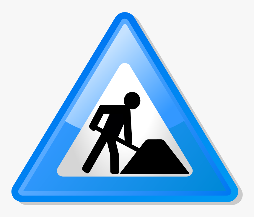 Under Construction Icon-blue - Under Construction Sign Blue, HD Png Download, Free Download