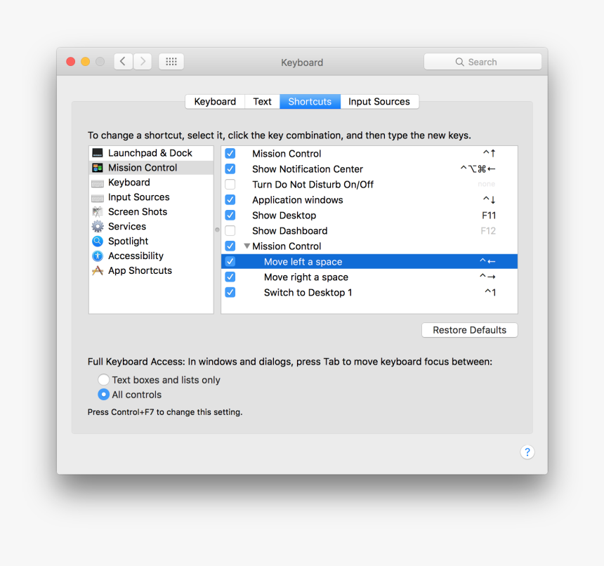 Enter Image Description Here - El Capitan Change Keyboard Shortcuts, HD Png Download, Free Download