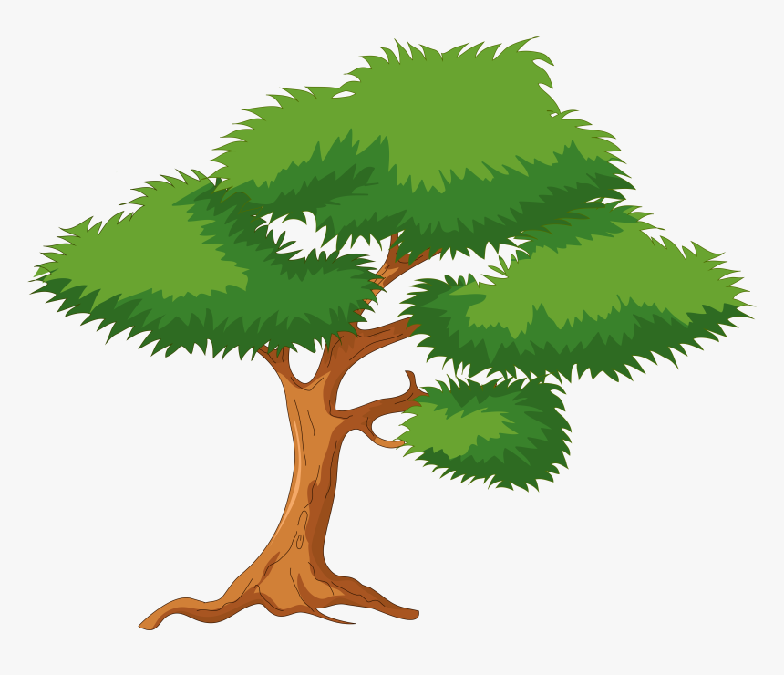 Green Cartoon Tree Png Clip Art - Transparent Background Cartoon Tree Png, Png Download, Free Download