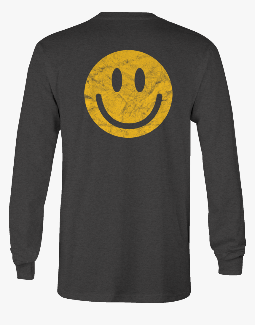 Long Sleeve Tshirt Happy Yellow Smile Face Emoji - T-shirt, HD Png Download, Free Download