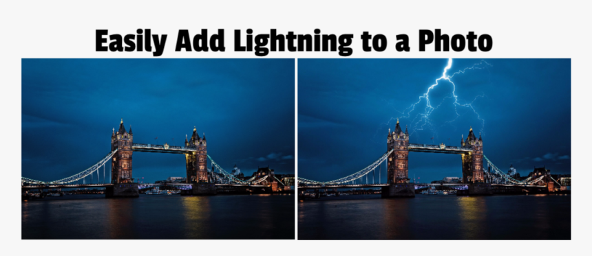 Easily Add Lightning To A Photo - Add Lightning, HD Png Download, Free Download