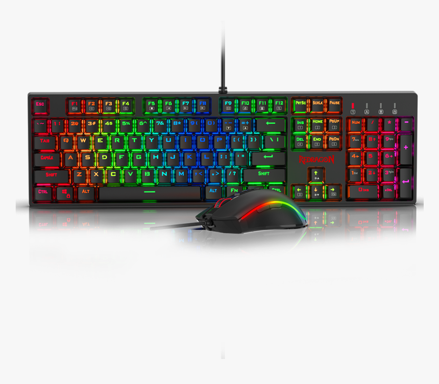 Redragon K582-ba Wired Mechanical Gaming Keyboard & - Combo Redragon Keyboard And Mouse, HD Png Download, Free Download
