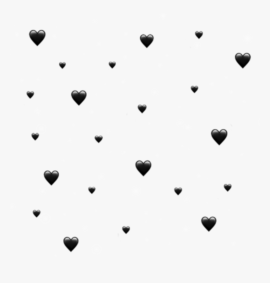 Black Emoji Background For Pictures - Heart Pattern, HD Png Download, Free Download