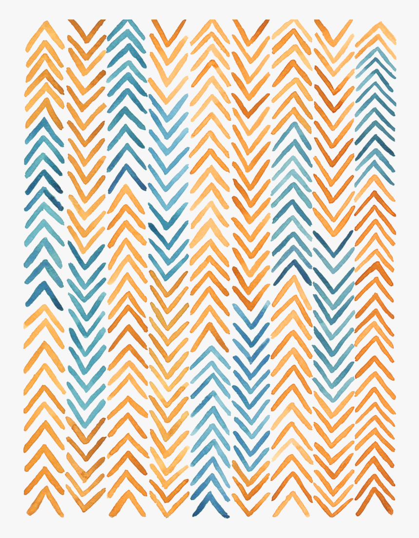 African Textile Arrow Watercolor Print - African Pattern Watercolor, HD Png Download, Free Download