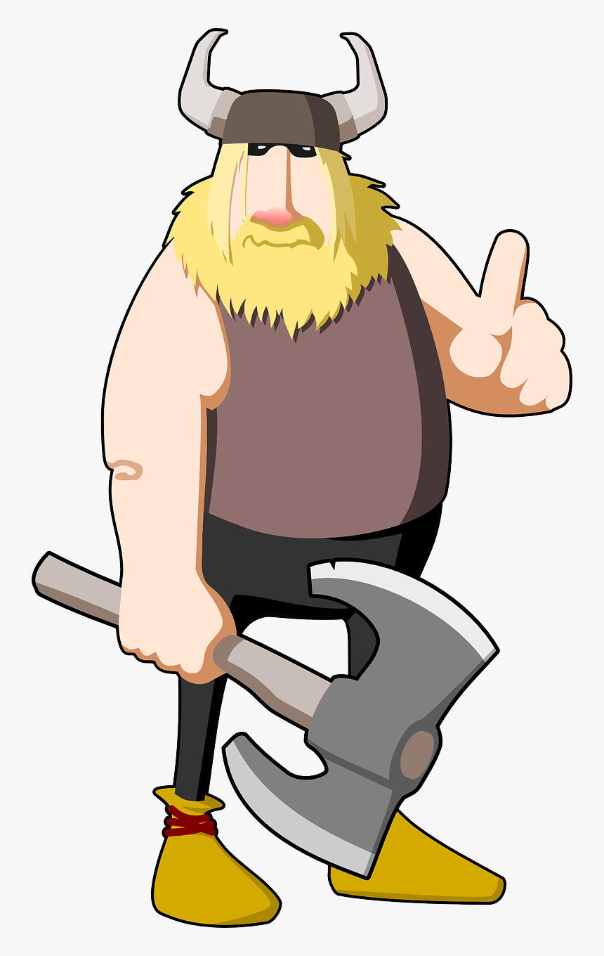 Transparent Beard Clip Art - Celtic Vikings With Battle Axe, HD Png Download, Free Download