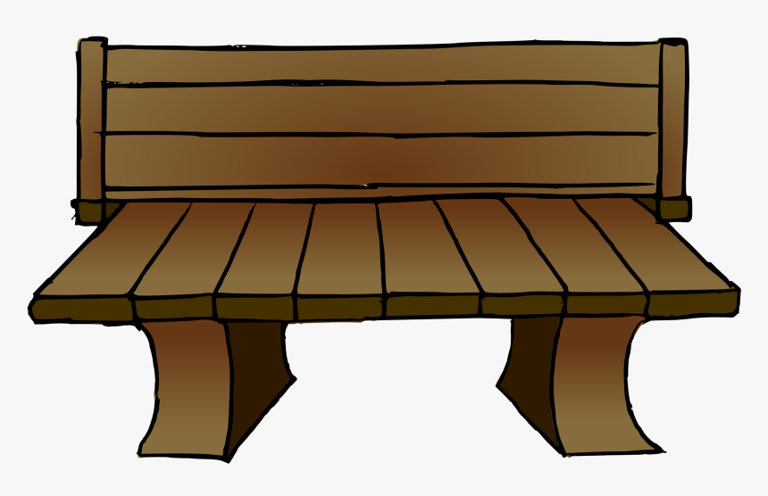 Park, Brown, Wooden, Table, Chair, Cartoon, Wood - Clipart Wooden Chair, HD Png Download, Free Download
