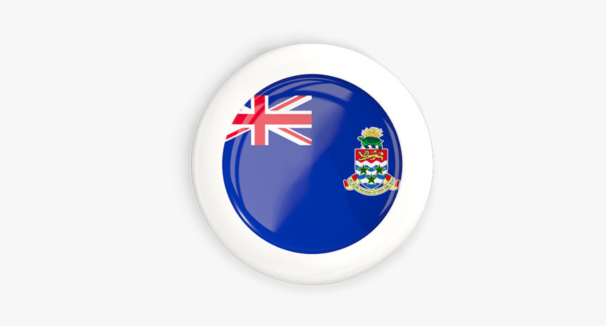 White Framed Round Button - Cayman Islands Flag, HD Png Download, Free Download