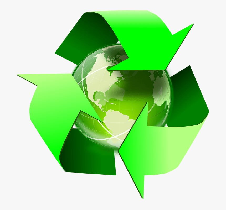 Recycle Symbol With Earth Clip Art - Reciclaje Png, Transparent Png, Free Download