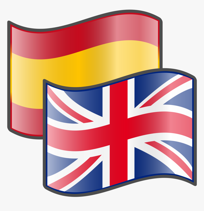 Spanglish - Spanish Flag And English Flag, HD Png Download, Free Download