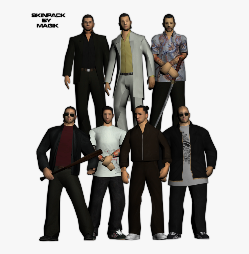 Transparent Yakuza Png - Gta Sa Yakuza Skin Pack, Png Download, Free Download