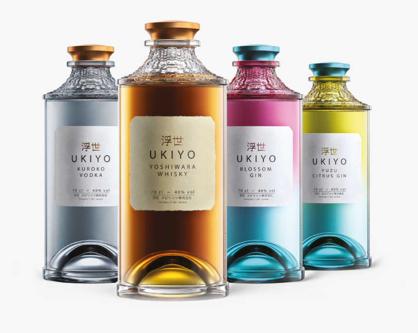 Ukiyo - Glass Bottle, HD Png Download, Free Download