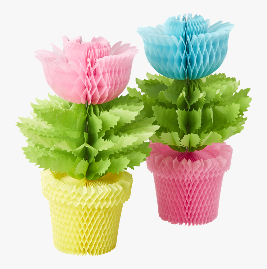 Rice Dk Paper Flower Pots Honeycomb Decoration - Decorate Flower Pot With Paper, HD Png Download, Free Download