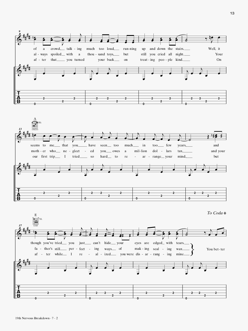 Product Thumbnail - Lazy Sunday Small Faces Sheet Music, HD Png Download, Free Download