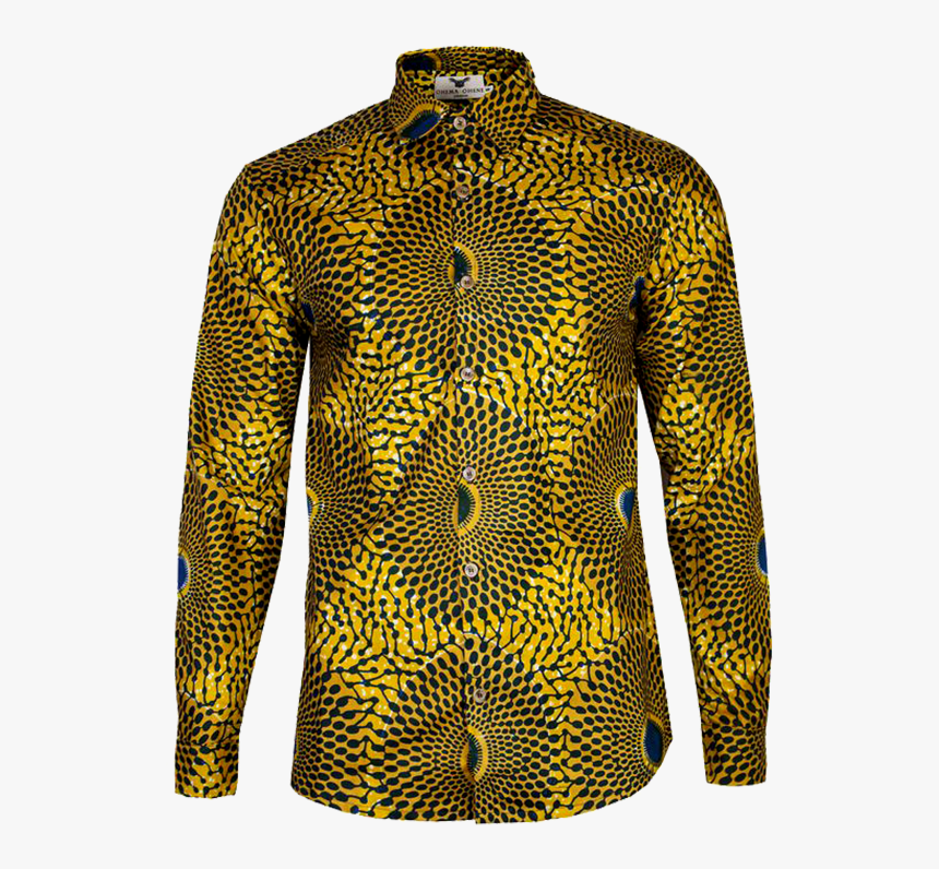 Kitenge Long Sleeved Shirt - Men Long Sleeve Shirt African Wear Styles, HD Png Download, Free Download