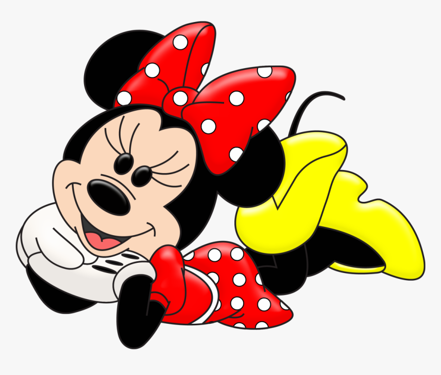 Red Minnie Mouse Png Clipart Png Download Minnie Mouse Laying Down Transparent Png Kindpng