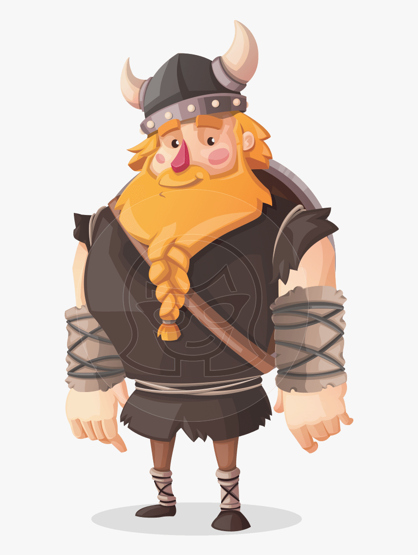 Big Male Viking Cartoon Vector Character Aka Torhild - Cartoon Character Viking Vector, HD Png Download, Free Download