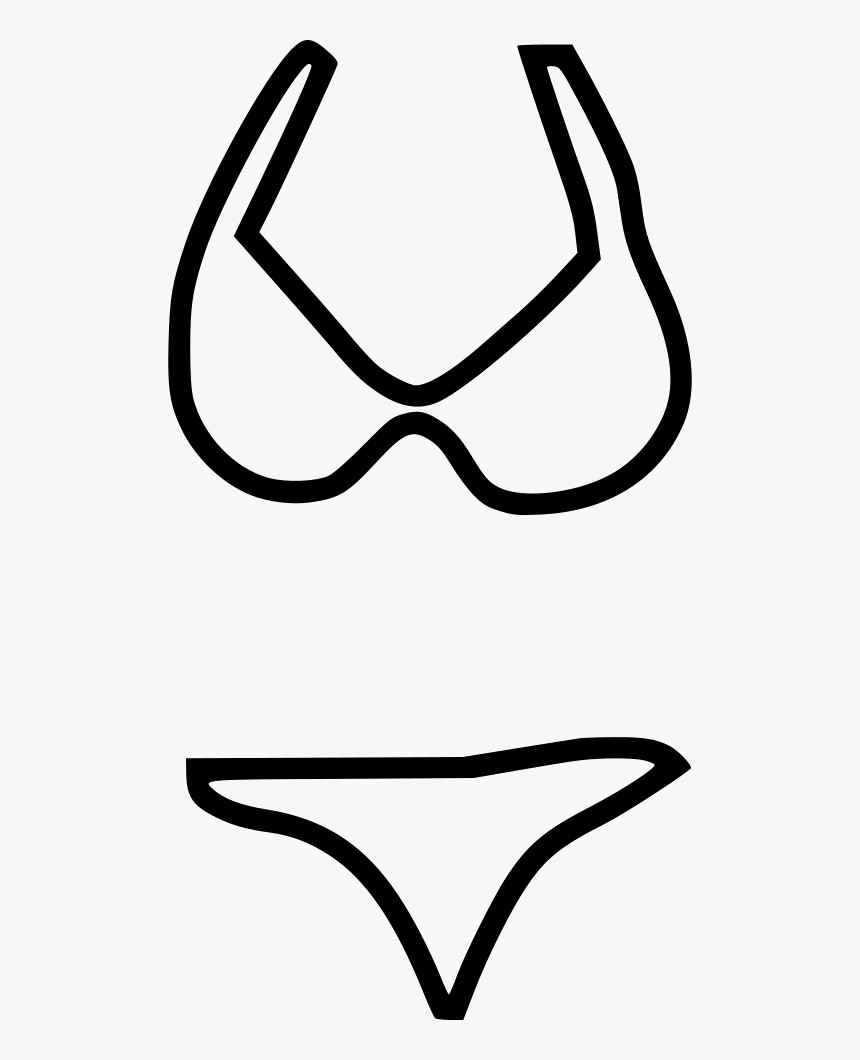 Bikini Wear Lingerie Swim Suit - Swimming Suit White Icon, HD Png Download, Free Download