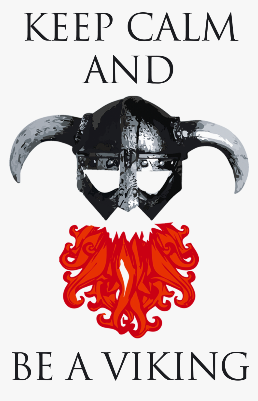 #viking #beard #keepcalm - Skull, HD Png Download, Free Download
