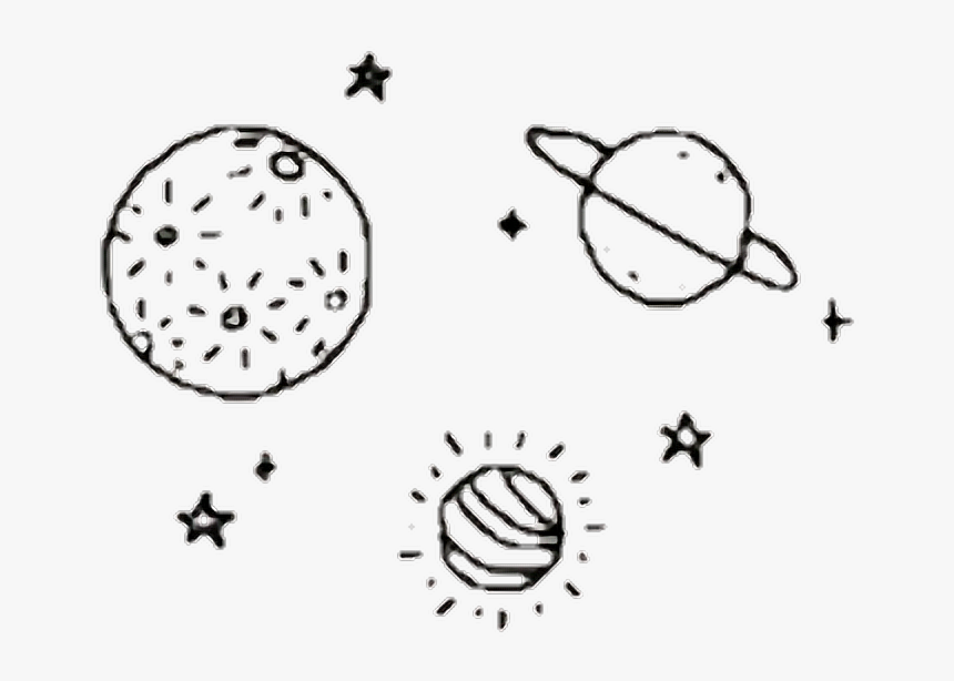 Space Galaxy Cosmic Planets - Aesthetic Black And White Png, Transparent Png, Free Download