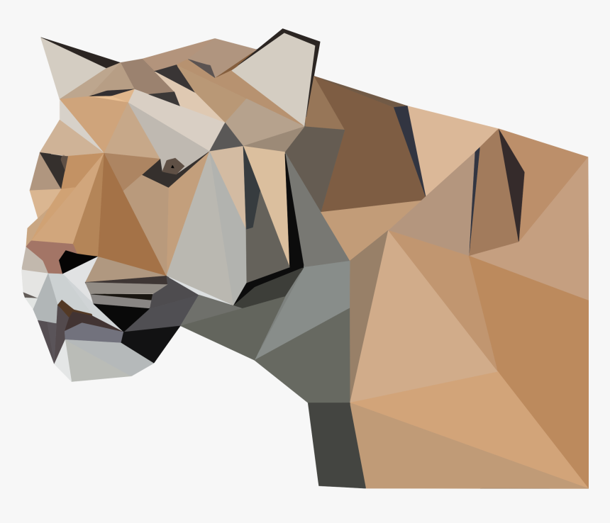 Tiger, Low Poly, Predator, Animal, Big Cat, Nature, - Tiger Low Poly Arts, HD Png Download, Free Download