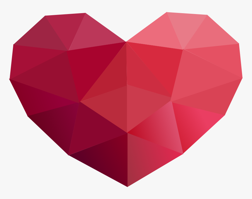 Low Poly Series - Low Poly Heart Icon, HD Png Download, Free Download