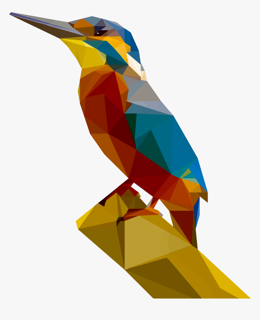 Transparent Polygon Png - Low Poly Art Bird, Png Download, Free Download
