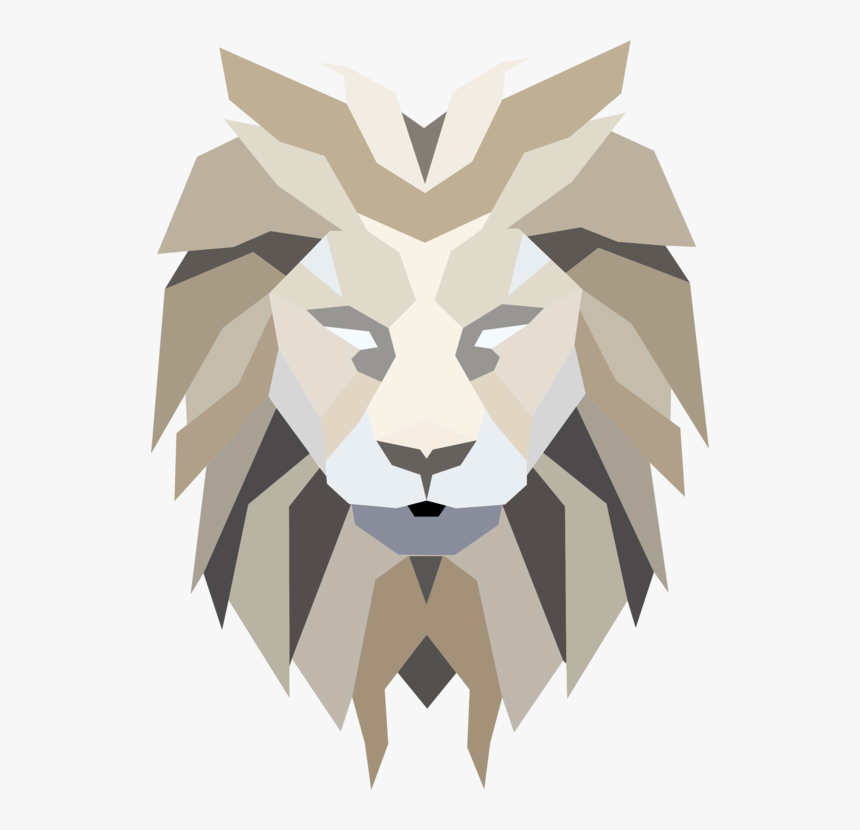 Polygonal, Low Poly, Lion, Feline, Animal - Lion Face Low Poly, HD Png Download, Free Download