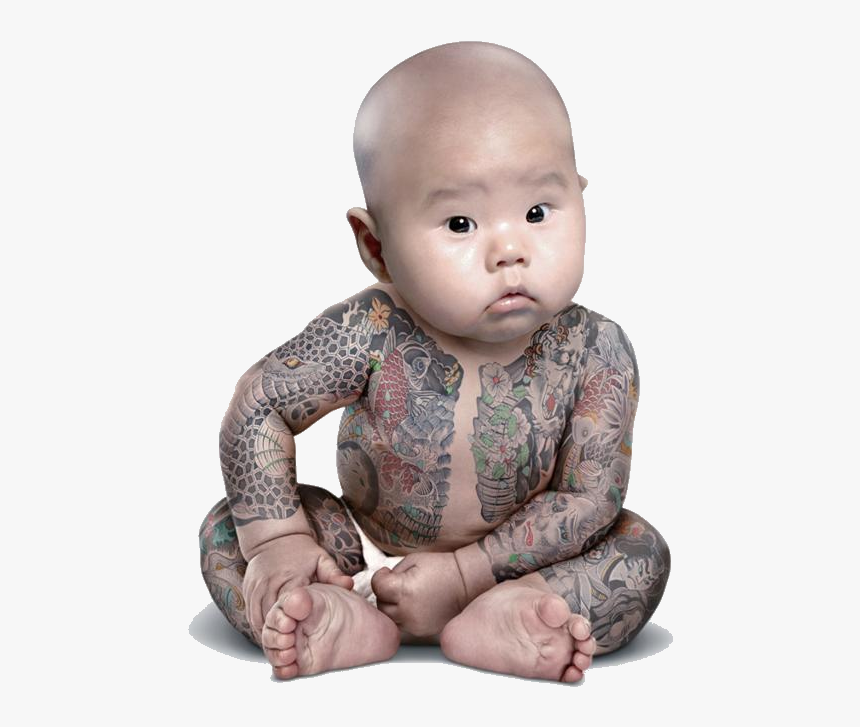 Yakuza Tattoo Baby , Png Download - Tattooed Baby, Transparent Png, Free Download