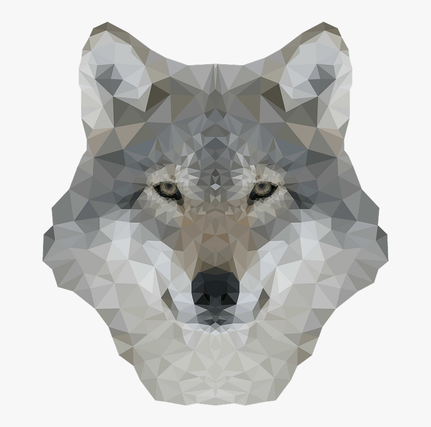 Snout,mammal,head - Low Poly Wolf Face, HD Png Download, Free Download