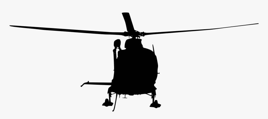 Helicopter Aircraft Silhouette - Helicopter Rotor, HD Png Download, Free Download