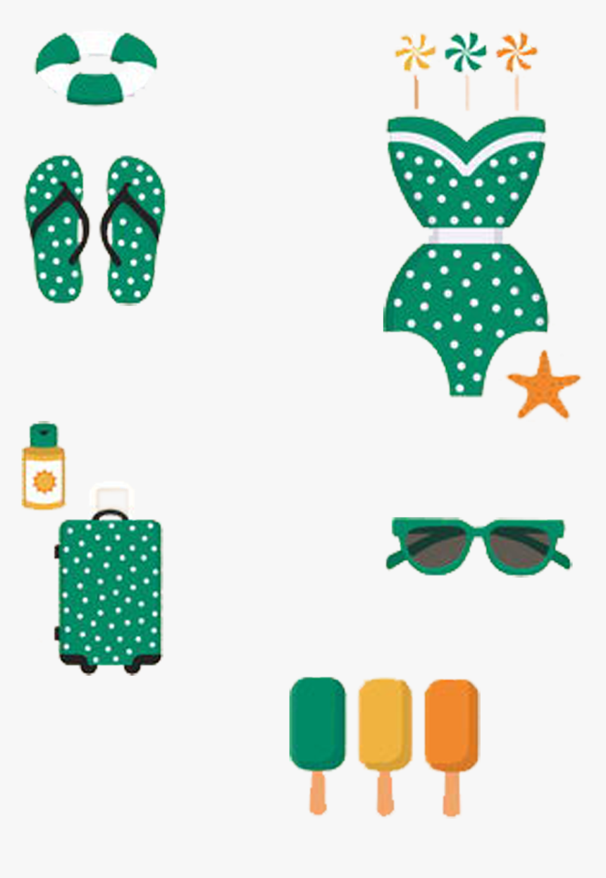 Sunglasses Flip-flops Swimsuit Slipper To The Sandals - Dia De Las Elenas, HD Png Download, Free Download