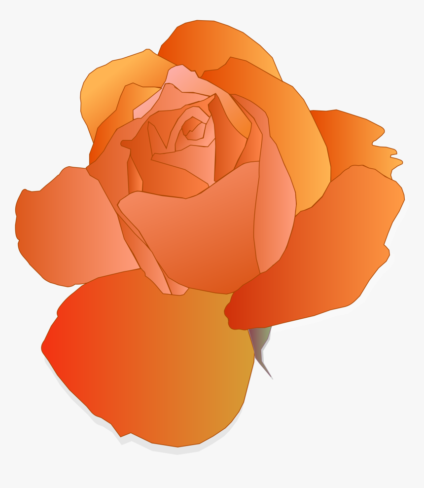 Clipart Orange Rose Rh Openclipart Org Black Rose Clip - Ice Blue Rose Vector, HD Png Download, Free Download