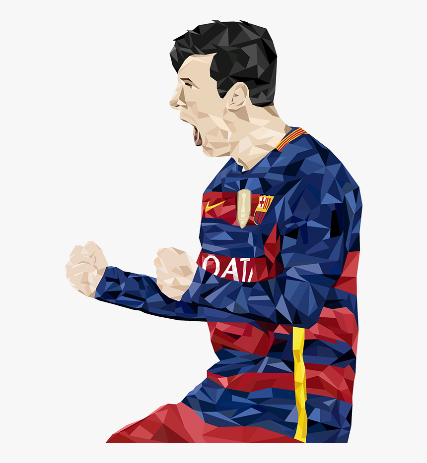 Low Poly Art - Messi Cartoon Logo Png, Transparent Png, Free Download