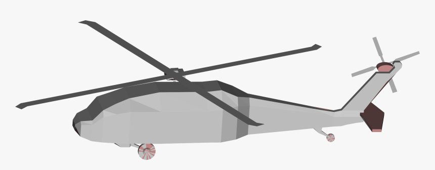 3d Low Poly Blackhawk Helicopter Clip Arts - Low Poly Blackhawk, HD Png Download, Free Download