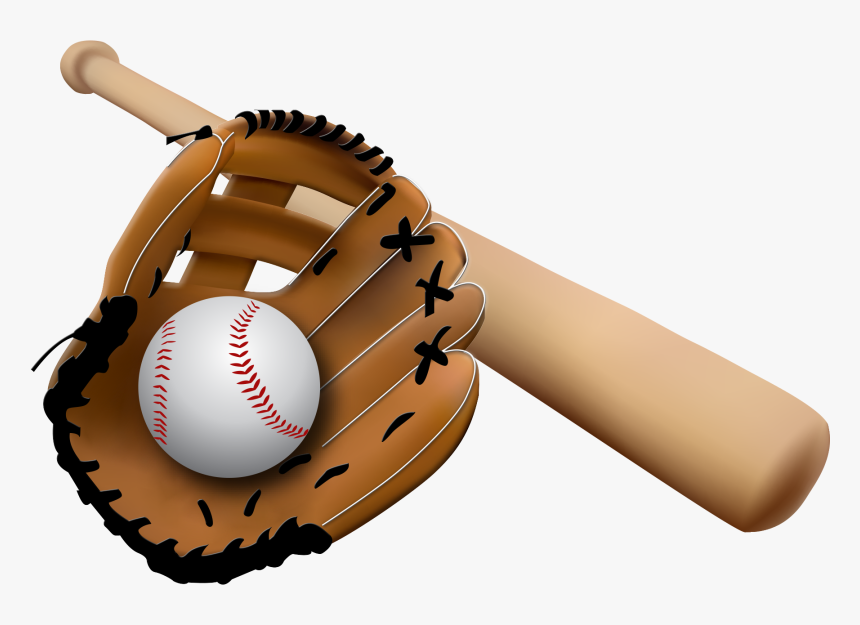 Baseball Bat Glove And Ball, HD Png Download, Free Download