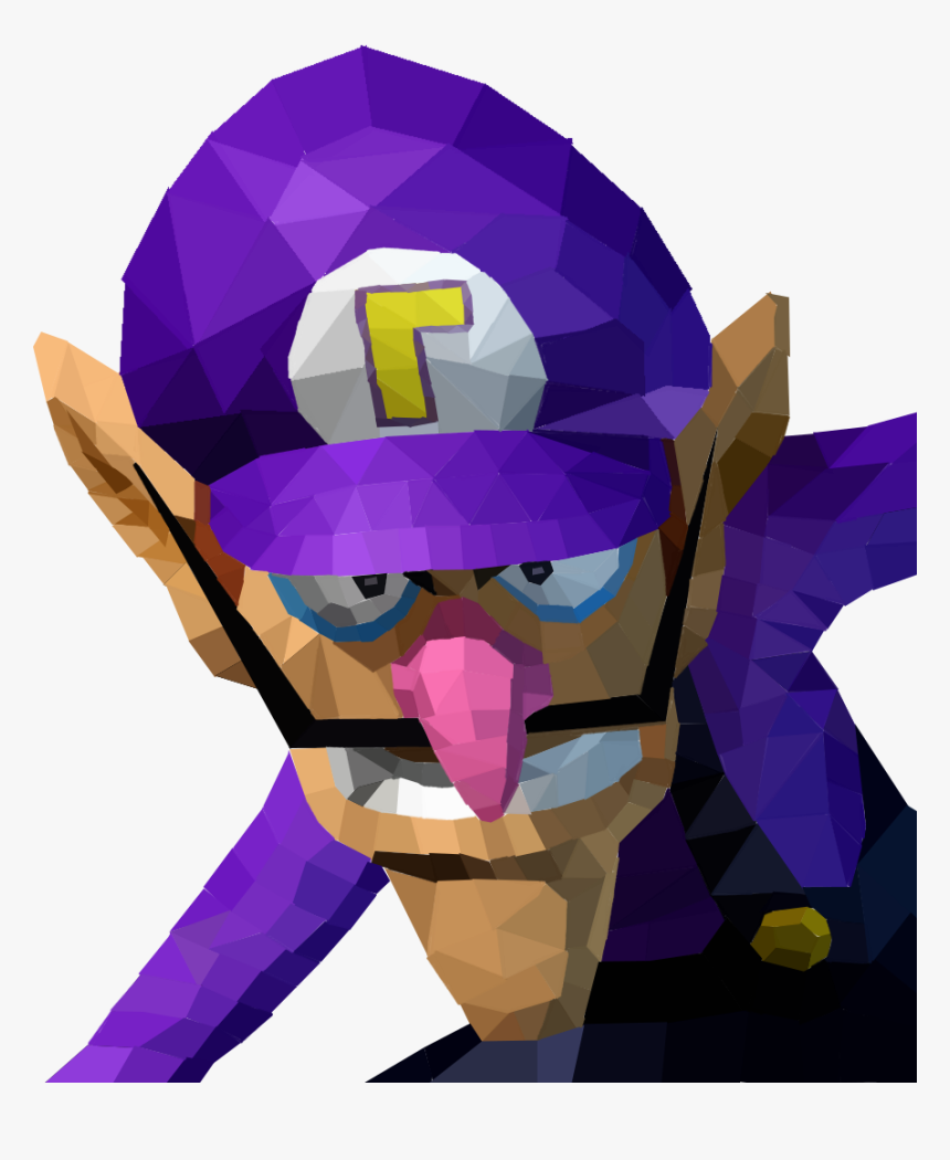 Double Dash Mario Party 8 Mario Tennis Purple Violet - Low Poly Art Meme, HD Png Download, Free Download