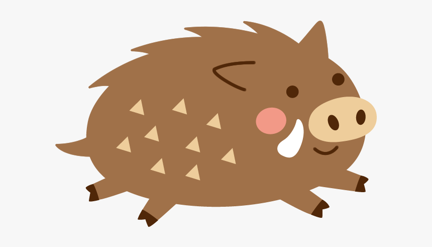 Wild Boar Book Illustration Silhouette Clip Art - イノシシ フリー イラスト, HD Png Download, Free Download