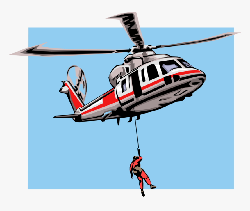 Helicopter Vector Png - Sea Rescue Clipart, Transparent Png, Free Download