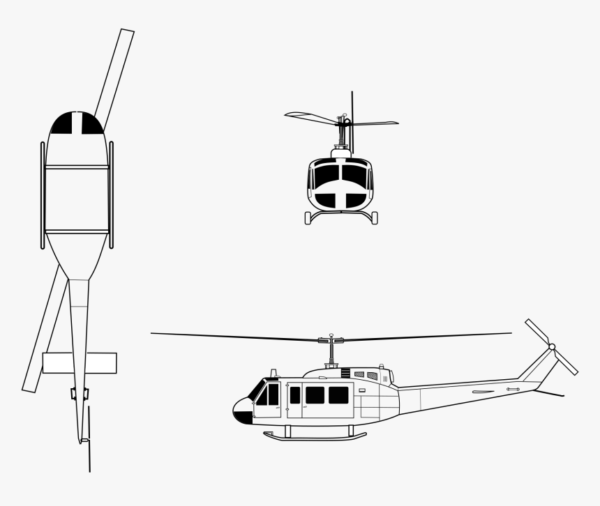 Autistic Drawing Helicopter - Uh1n Clipart, HD Png Download, Free Download