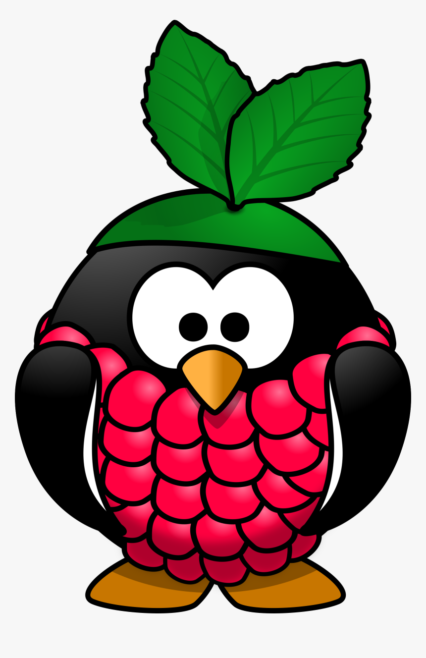 Raspberry Penguin By Moini - Raspberry Pi, HD Png Download, Free Download