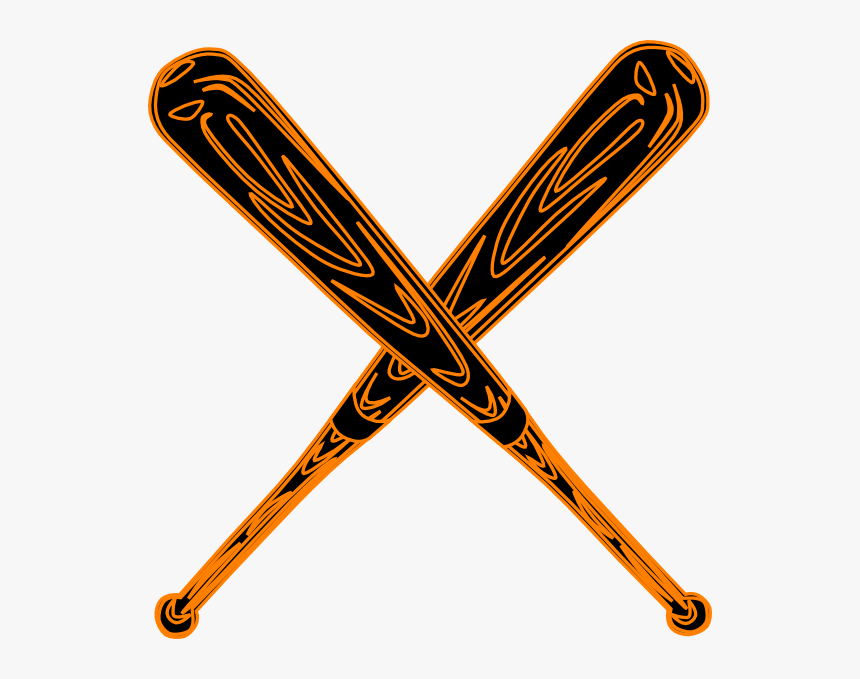 Baseball Bat Svg Clip Art - Baseball Bats Crossed Transparent, HD Png Download, Free Download