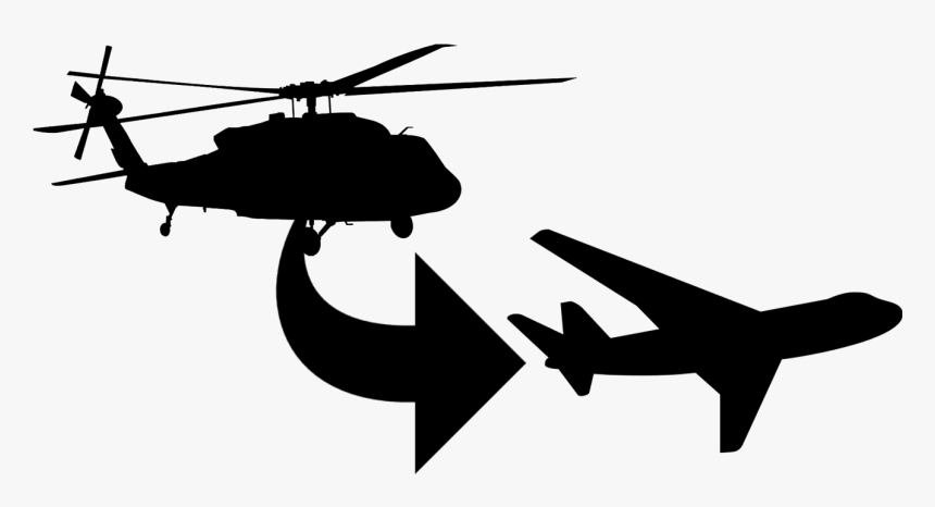 Transparent Military Helicopter Png - Blackhawk Helicopter Silhouette, Png Download, Free Download