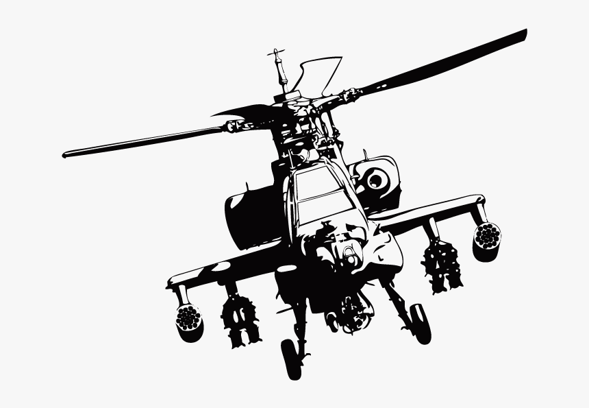 Boeing Ah Apache Clip - Apache Helicopter Vector, HD Png Download, Free Download