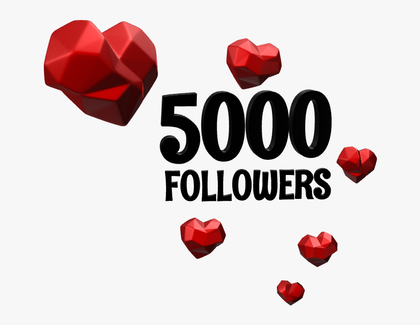 Low Poly Love 5k - 5k Followers Png Download, Transparent Png, Free Download