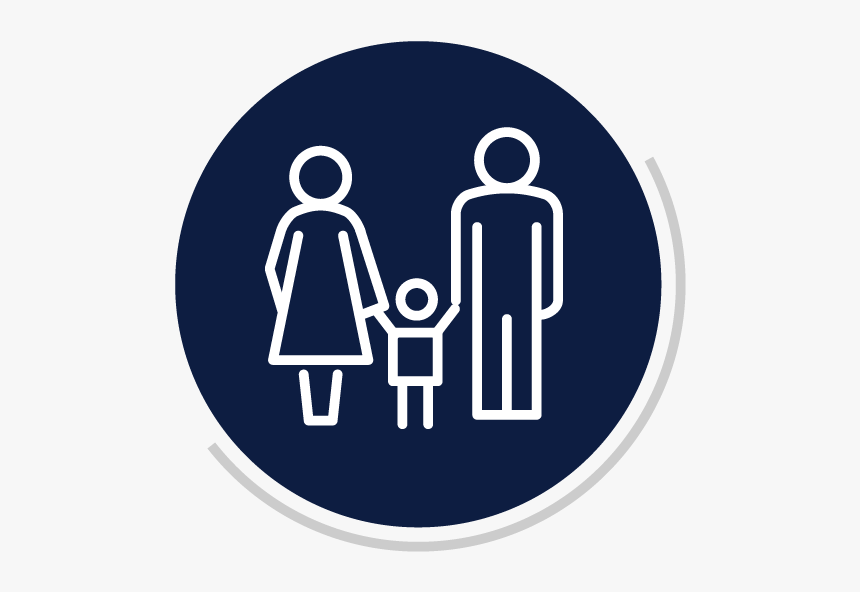 Family Law Icon - White Family Icon Black Background, HD Png Download, Free Download