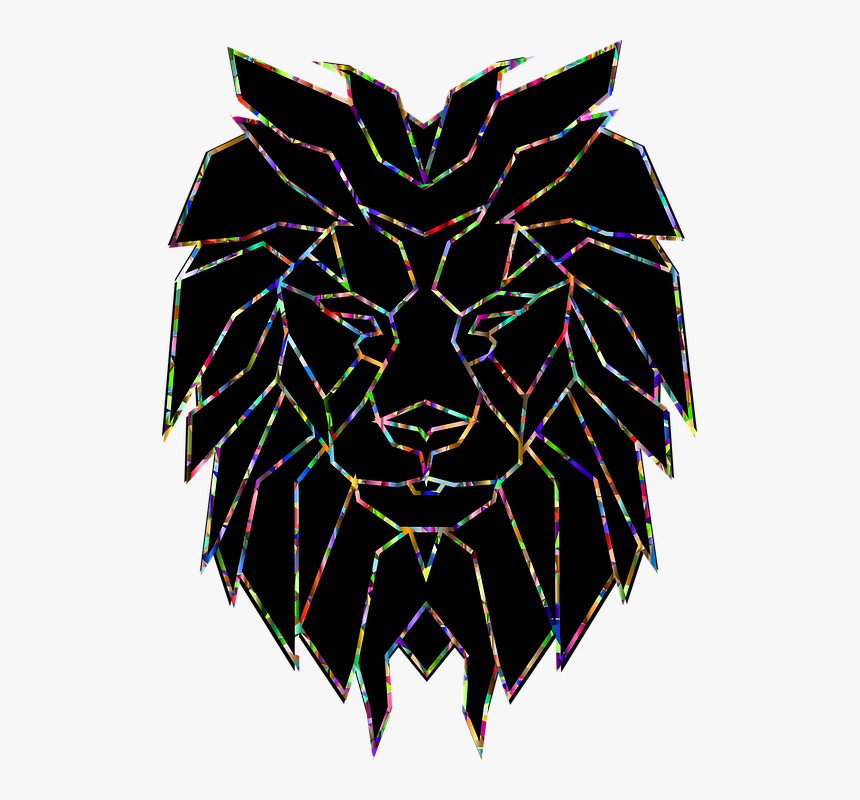 Polygonal, Low Poly, Lion, Feline, Animal - Polygon Lion, HD Png Download, Free Download